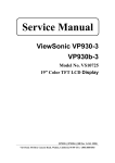 View Sonic VP930-2 VS10725 Service manual