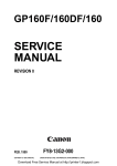 Canon GP160 Service manual