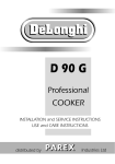 DeLonghi D 90 G Specifications