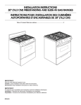 installation instructions 30" (76.2 cm) freestanding and slide