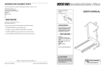 Weslo WETL01540 User`s manual