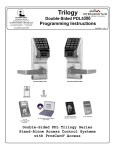 Alarm Lock PDL5300 Programming instructions