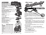 Bounty Hunter Sharp Shooter II Owner`s manual
