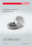 Miele Microwave Oven Operating instructions