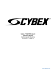 CYBEX 770R Owner`s manual