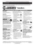 Campbell Hausfeld Sanders Operating instructions