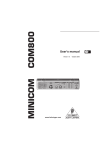 Behringer Minicom COM800 User`s manual