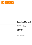 Utax CD 1018 Service manual