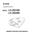 Eiki LC-XG100 Instruction manual