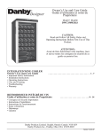 Danby DWC3509EBLS Operating instructions