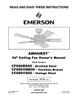 Emerson AMHURST CF880BS00 Owner`s manual