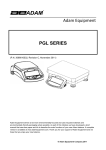 Adam Equipment PGL SERIES Specifications