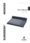 Behringer EURODESK MX9000 User's User`s manual