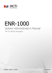 ACTi ENR-1000 Installation guide