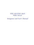 Axis 282A User`s manual