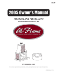 Cal Flame FPT-800 Owner`s manual