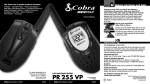 Cobra PR 255 VP Owner`s manual