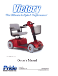 Pride Mobility Victory Viper Owner`s manual