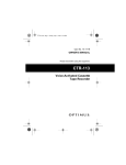 Radio Shack CTR-94 Owner`s manual