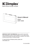Dimplex DWF1203B Owner`s manual