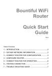 Bountiful WiFi Router User manual