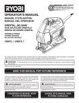 Ryobi JS651L Operator`s manual