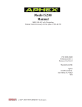 Aphex 1788-R Owner`s manual