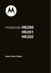 Motorola HK202 Product guide