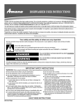 DISHWASHER USER INSTRUCTIONS