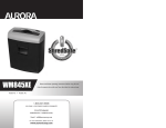 Aurora WM845XE Operating instructions