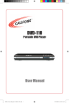 Califone DVD-110 User manual
