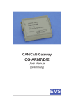 EMS CG-ARM7 User manual