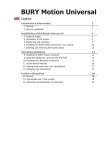 BURY Motion Universal Operating instructions