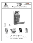 Alarm Lock Trilogy PL3000 Programming instructions