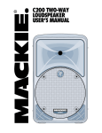 Mackie C200 User`s manual