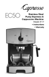 Capresso EC5O 117 Specifications