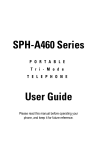 Samsung SPH A460 User guide
