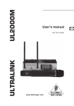 Behringer UL2000M User`s manual