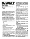 DeWalt Tools Instructions Manual