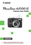 Canon PowerShot A2100 IS User guide