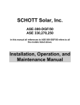 SCHOTT Solar Photovoltaic Modules Product specifications