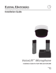 Extron electronics VoiceLift Installation guide