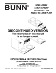 Bunn CDBCP Service manual