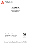 ADLINK Technology PCI-MPG24 User`s manual