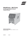 ESAB MultiPower 460 Pulse Instruction manual