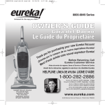 Eureka 8800-8849 Series Operating instructions