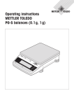 Mettler Toledo PG-S Operating instructions