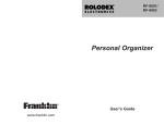 Rolodex RF-8001 User`s guide