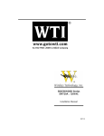 WTI Sidewinder SW720A Installation manual