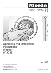 Miele W3039i Operating instructions